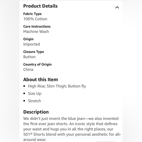 Levi’s Premium Black Denim 501 Shorts Size 25 - Picture 3 of 7